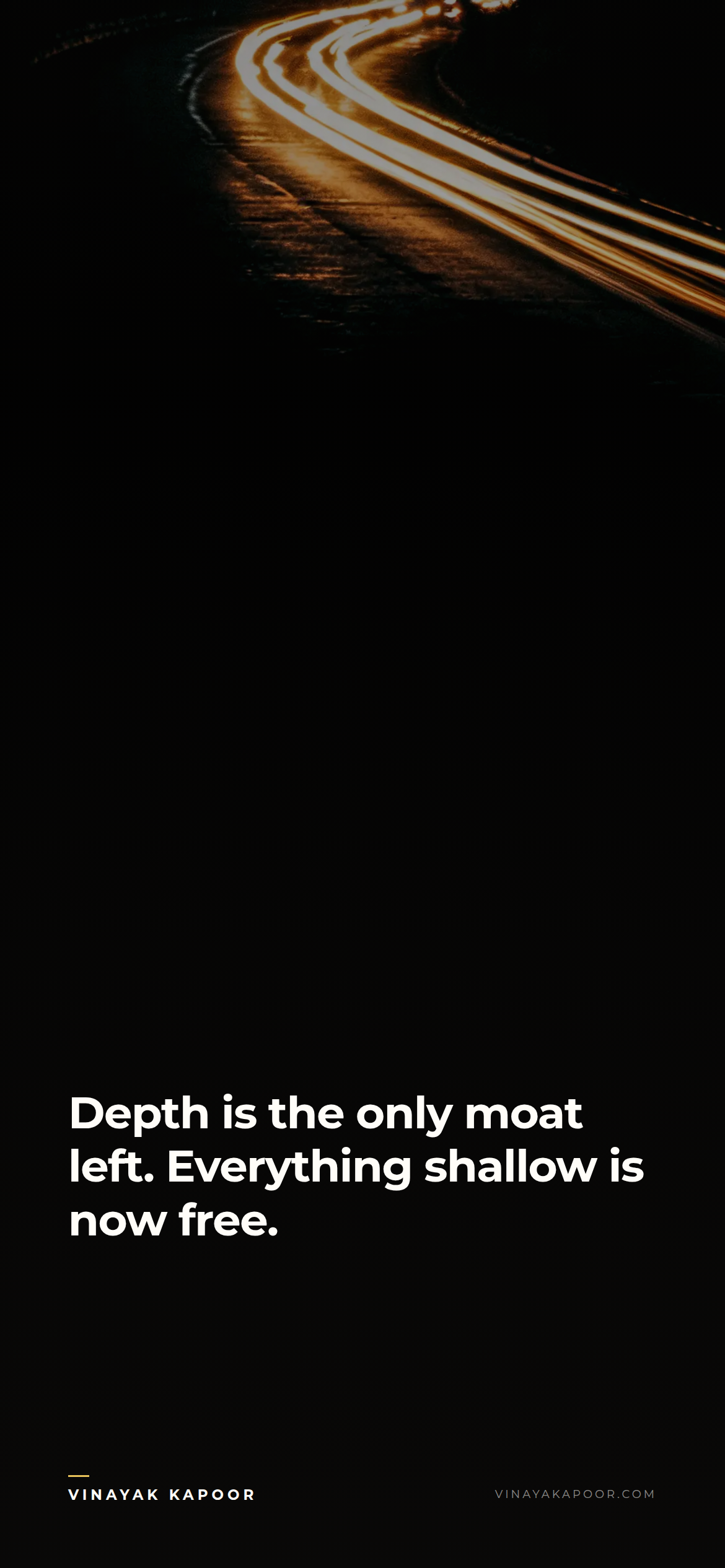 Depth is the only moat left. Everything shallow is now free.