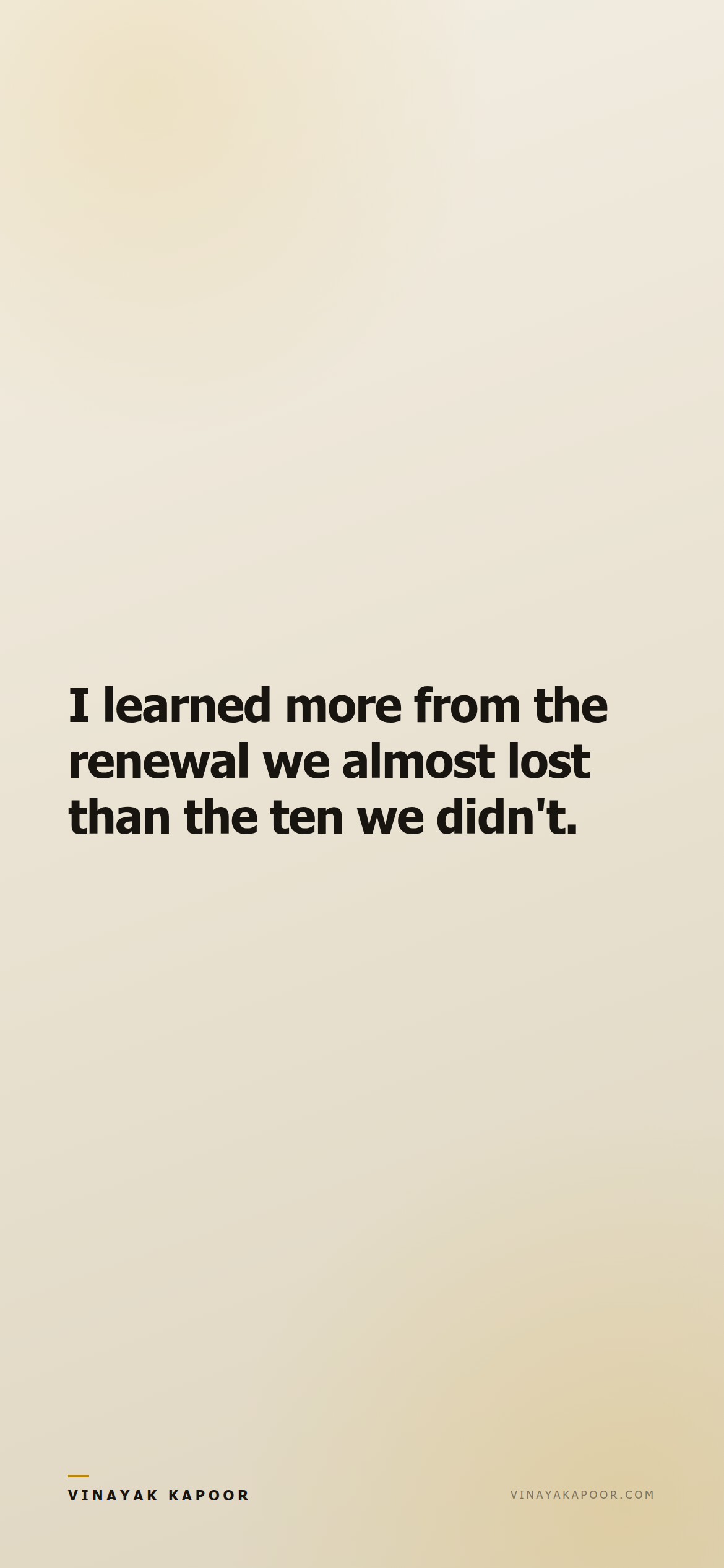 I learned more from the renewal we almost lost than the ten we didn't.