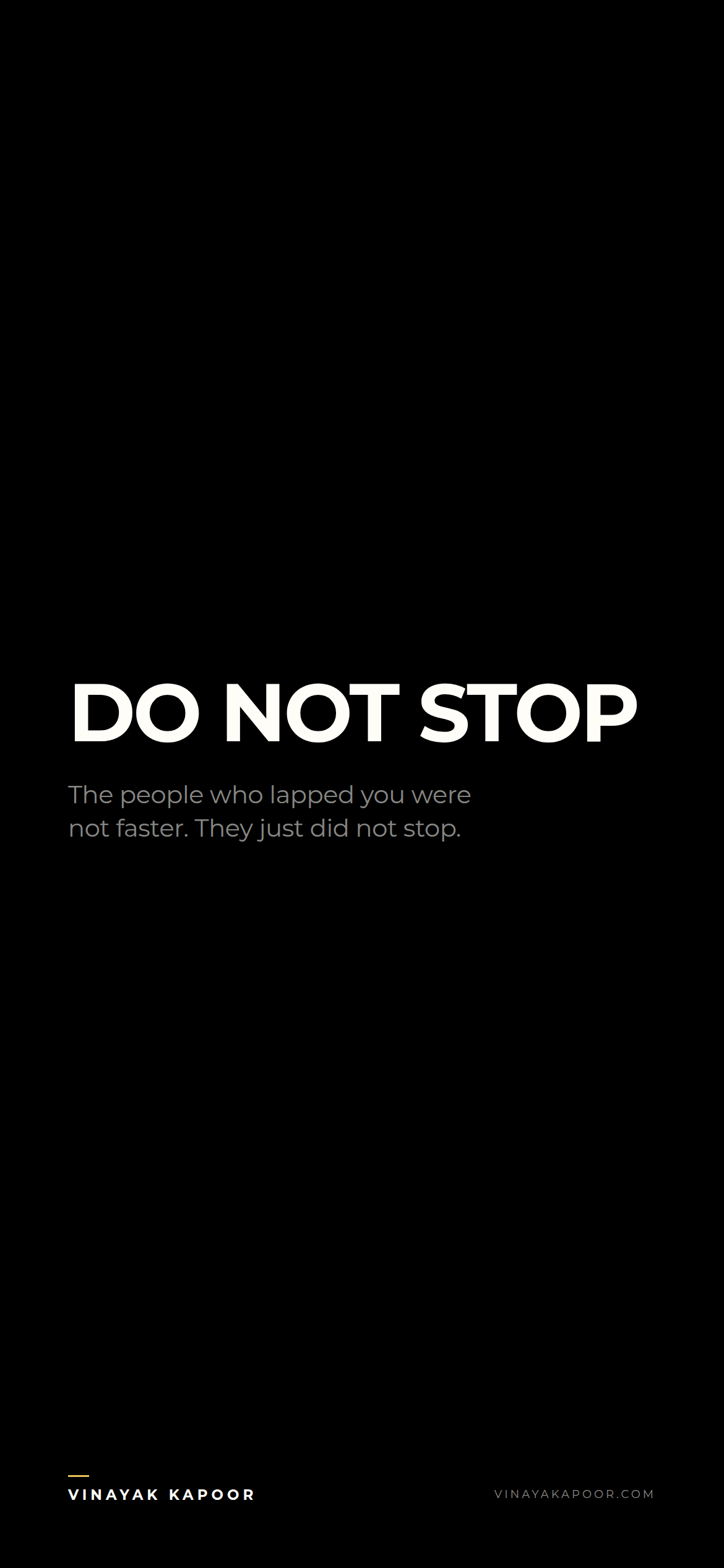 The people who lapped you were not faster. They just did not stop.